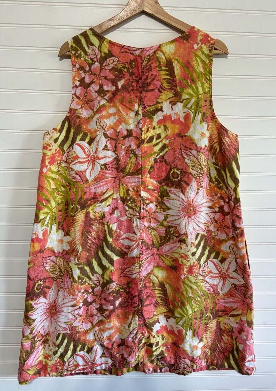 J.Jill Love Linen Floral Sleeveless Shift Dress XL Petite - Picture 2 of 6